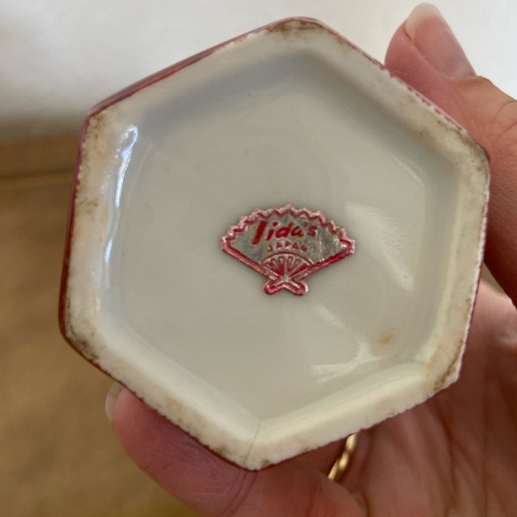 Vtg Japanese Shoxan Kutani Sake Bottle Sing Bird Hand Paint 1000 Flowers Design - Picture 4 of 7